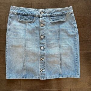 PAIGE Bianca Ambroise Button Front Denim Skirt High Rise Y2K Mini Size‎ 29